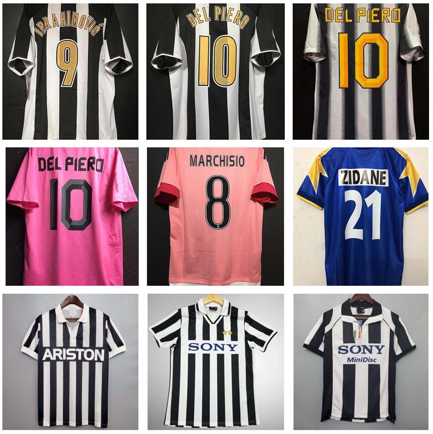 

juventus retro soccer jersey 84 85 95 97 98 99 00 02 03 04 05 11 12 15 16 MARCHISIO POGBA DEL PIERO MATRI IBRAHIMOVIC ZIDANE, Brown