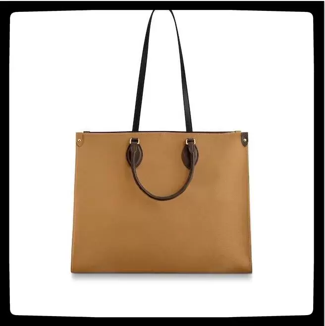

ONTHEGO handbag ladies leatherpurse luxury shoulder bag big wallet clutch high quality shopping handbags, Brown