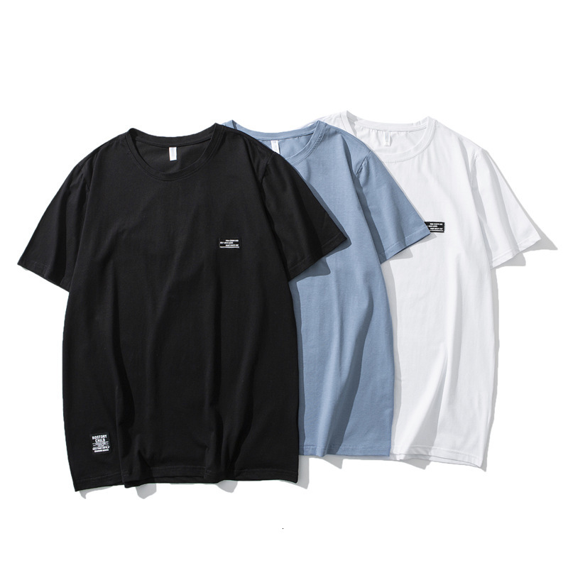 

men's t shirts summer short t-shirt plus size cotton loose half sleeve ice silk fat man bottom shirt c, White;black