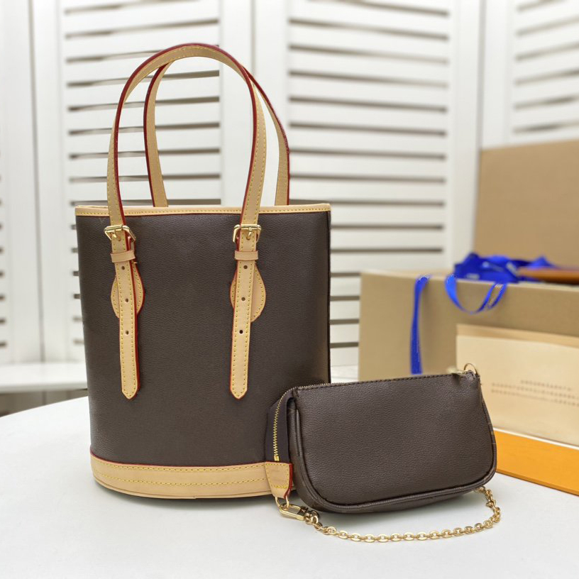 

New fashion Women Handbags Ladies Designer Composite Bags Lady Clutch Bag Shoulder Tote Female Purse Wallet, Brown