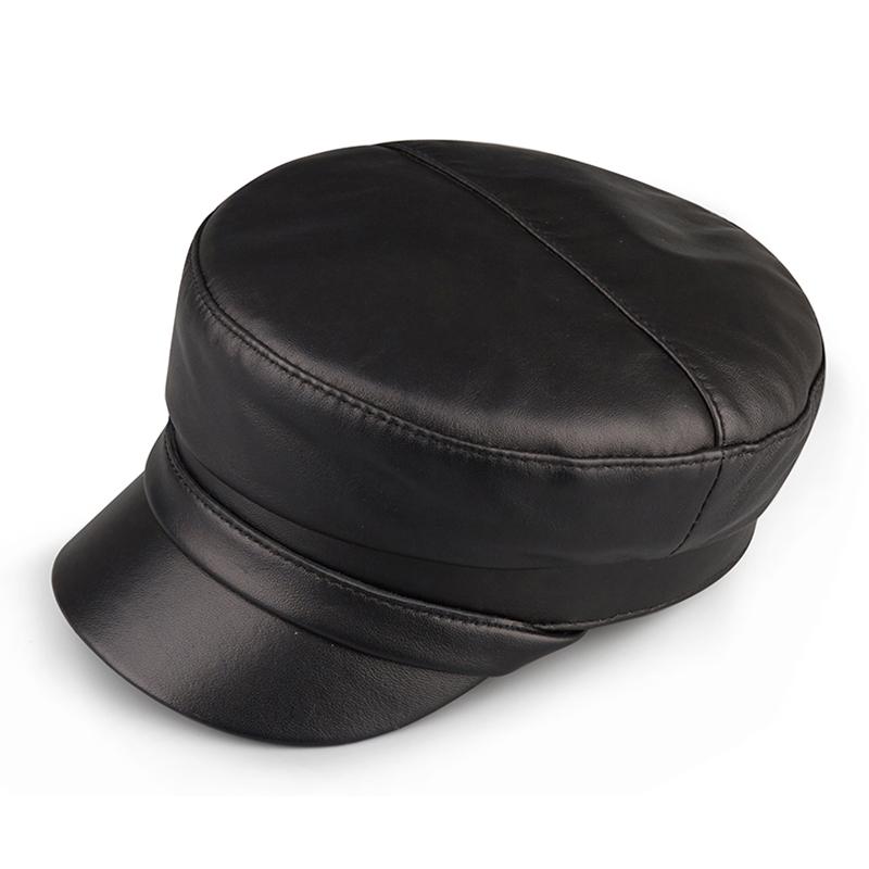 

Berets Wholesale Women Punk Navy Cap Fashion Sailor Caps Funky Army Hat Woman Cool Military Marine For, Black