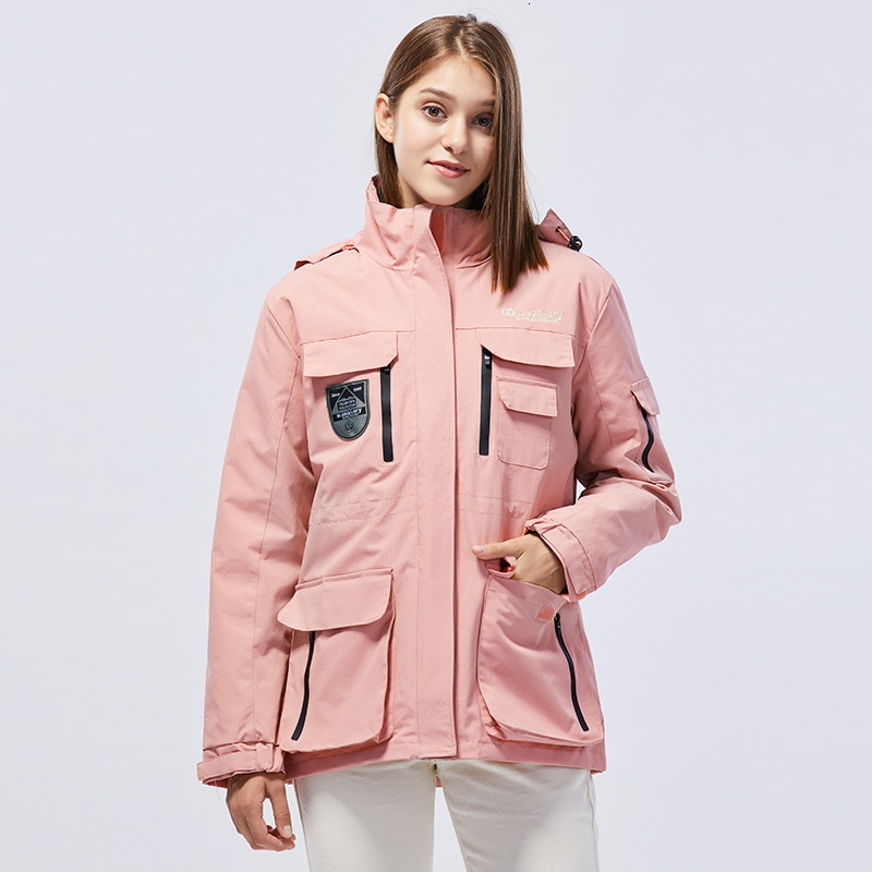 

Three in one submachine suit for men and women couple large two-piece set of autumn winter wind proof warm coat mountaineering, Ivory white man