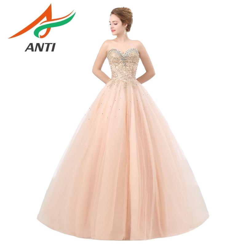 

Party Dresses ANTI High-quality Pink Bridal Sequined Appliques Wedding Dress 2021 White Court Train Vestidos De Noiva India