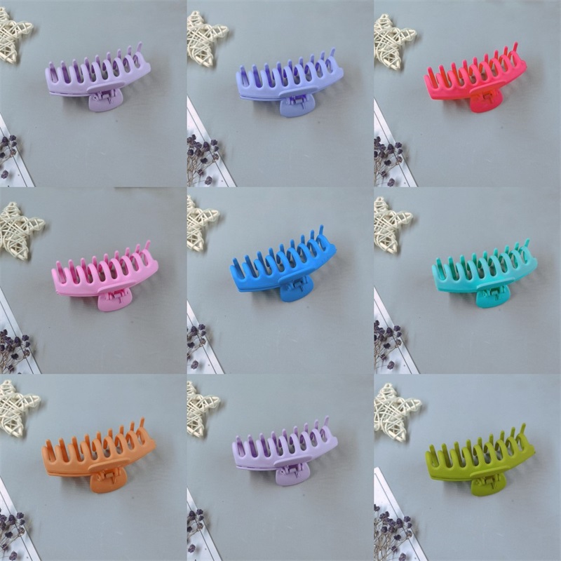 

Solid Color Plastic Hair Clamps Fashion Big Jaw Clips Ponytail Nonslip Hairs Claw Clip Simplicity Versatile 1 35wd Q2, Slivery;golden