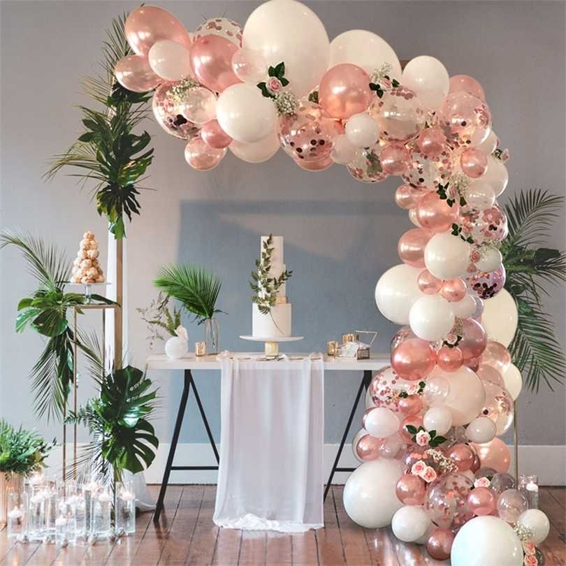 

PATIMATE Rose Gold Balloon Arch Garland Kit Wedding Birthday Baloon Party Decor Kids Baby Shower Latex Confetti Ballon 211103