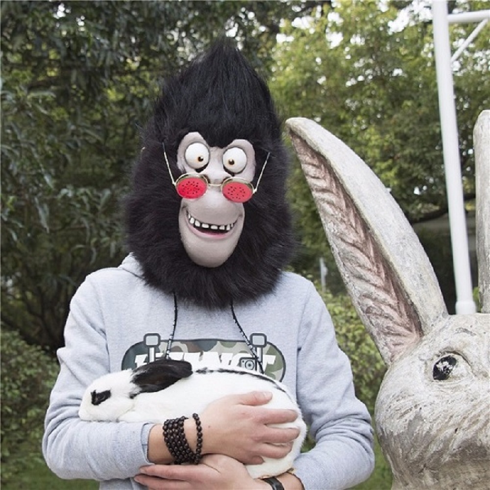 

2016 Movie Sing Cosplay Johnny Latex Gorilla Animal Mask Koala Pig Halloween Party
