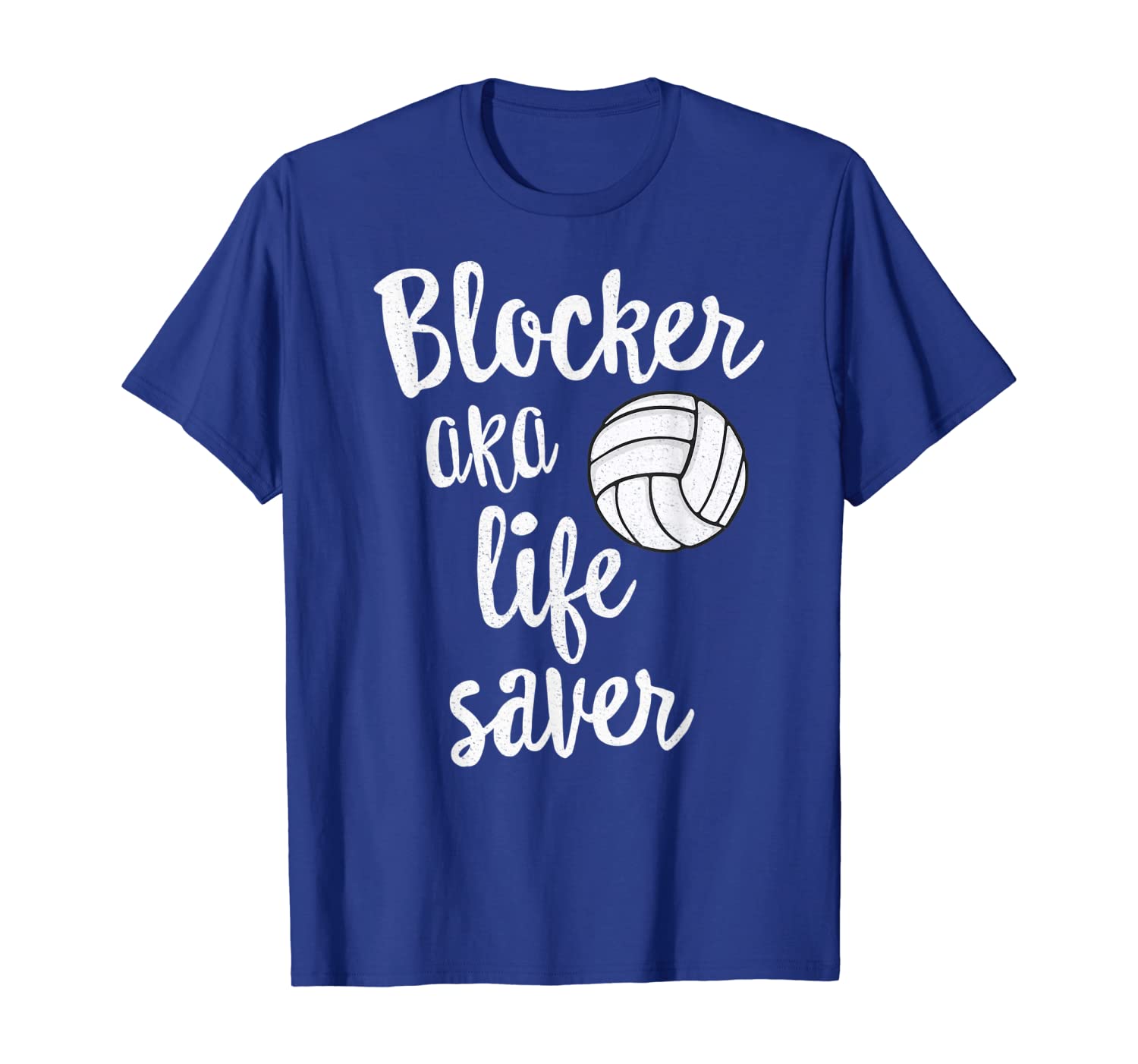 

blocker aka life saver funny volleyball t-shirt defense t-shirt, White;black