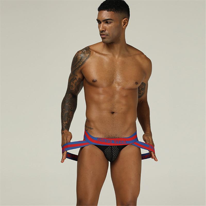 

Underpants Men's Panties Jockstrap Men Underwear Gay Thong Man Briefs Slip Sexy Cotton Pouch Cuecas Thongs Homme G String, Black;white