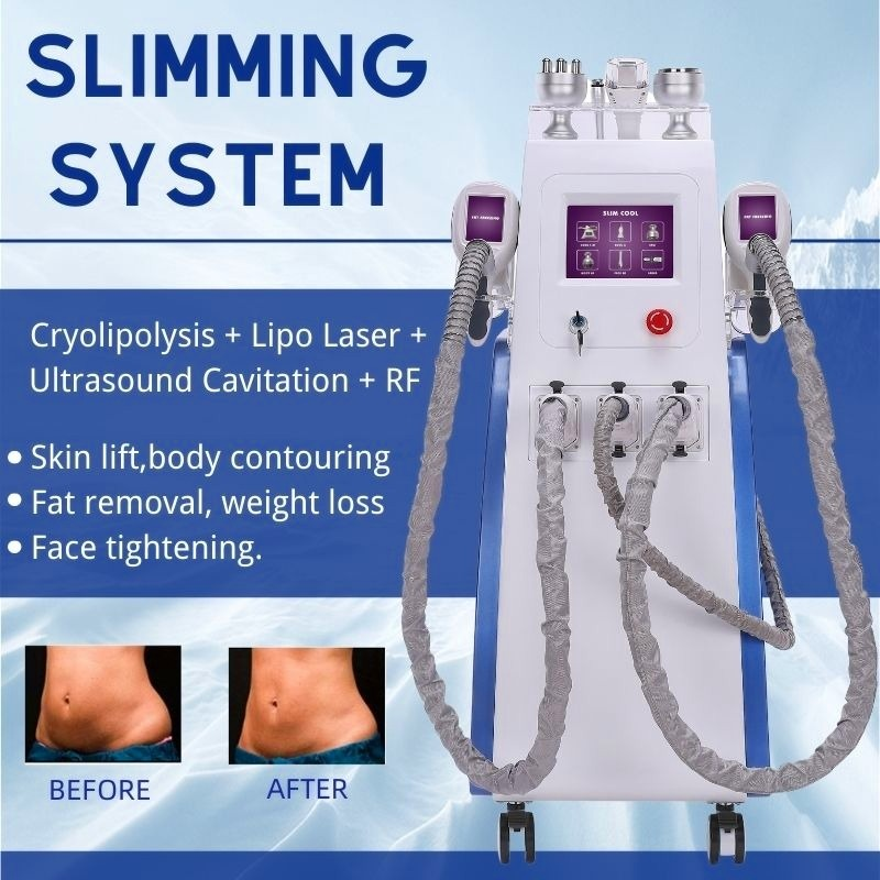 

2021 Newest Cryolipolysis Fat Freezing Machines Professional Cryotherapy Slimming Cavitation Rf Removal Anti Cellulite Skin Tightening