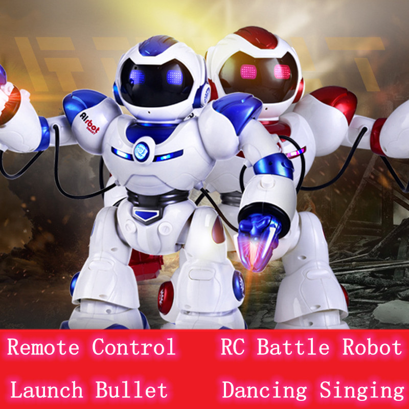 

Battle Robot Toy rc fighting humanoid intelligent X Men AlBott robot toy model with Launch bullet Singing dance missile Walking, Burgundy
