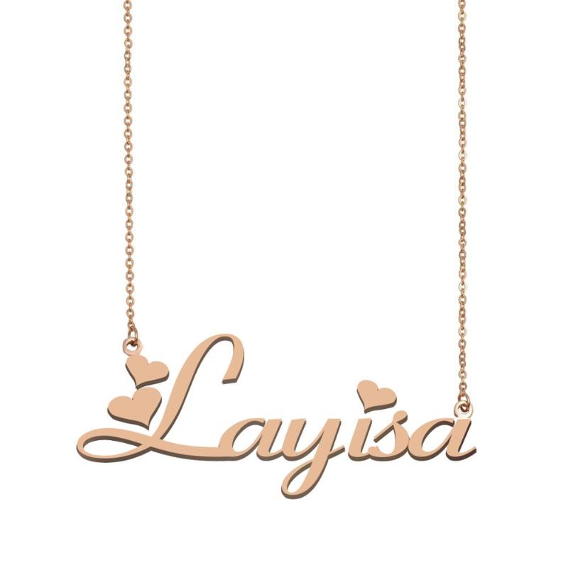 Pendant Necklaces Layisa Name Necklace , Custom For Women Girls Friends Birthday Wedding Christmas Mother Days Gift-image-709026403