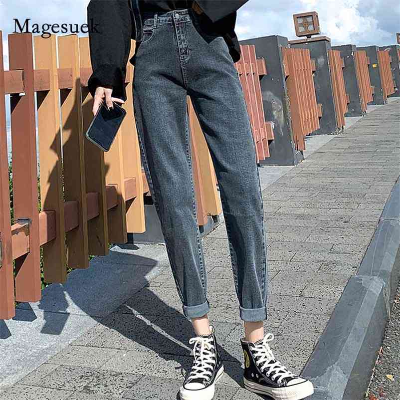 

All-match Autumn Stretch Street Style Jeans Women Straight Fashion High Waist Loose Pants Trousers 10791 210518, Picture