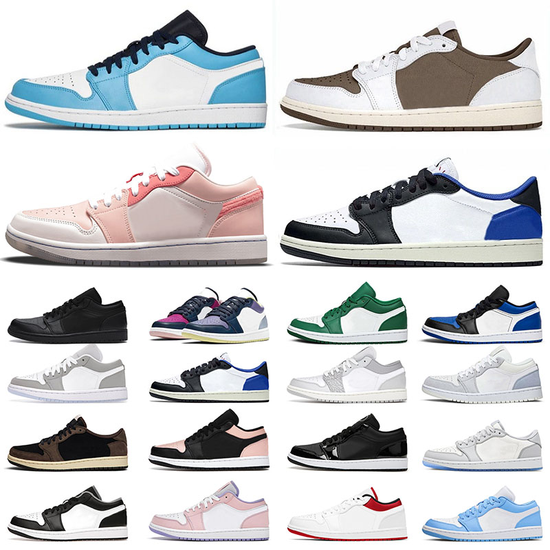 

TS x Reverse Mocha Shoe Black Phantom Jumpman 1 Low Basketball Shoes Men Women Fragment Mighty Swooshers Pink Bleached Coral Reverse Mochas Sneakers Big Size 12, 36-40 arctic punch