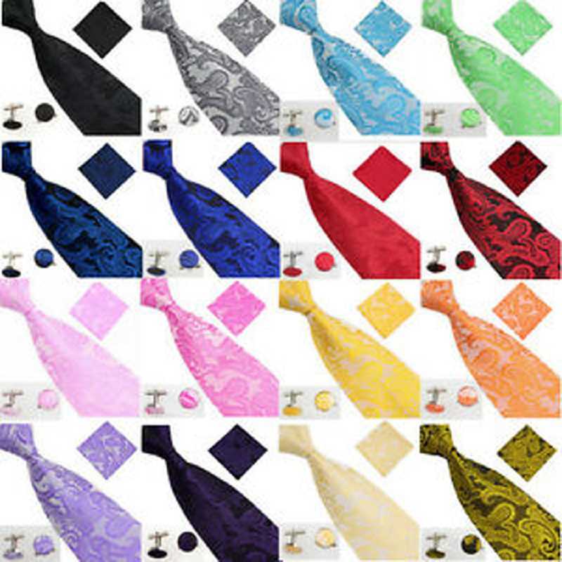 

Bow Ties Fashion Neckties Classic Mens Tie + Handkerchief Set Silk Floral Pocket Square Napkin Hanky Cuff Party Wedding Neck For Men