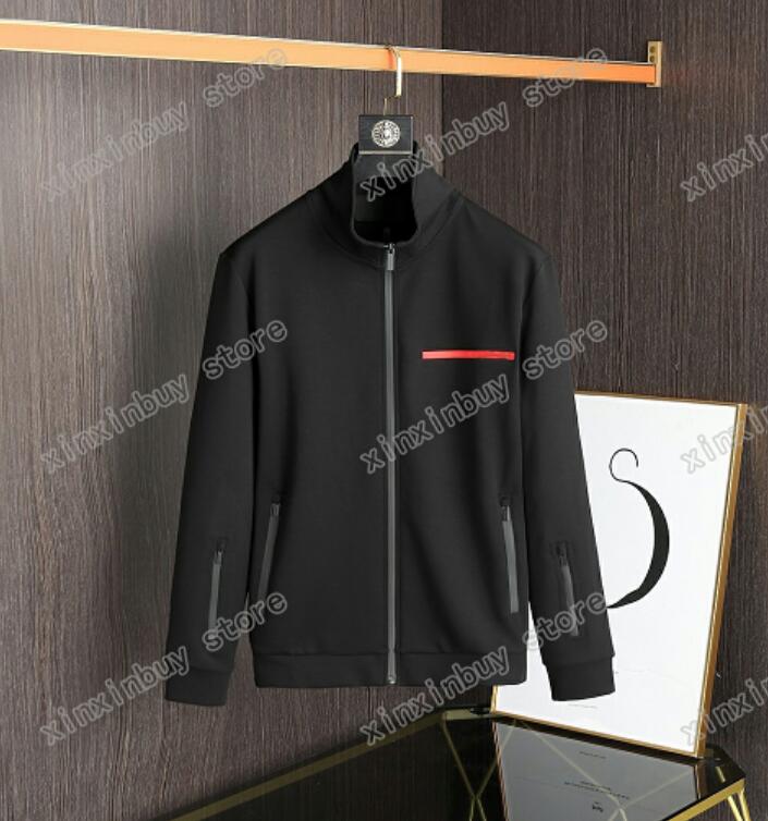 

21SS Spring and Autumn Explosive Luxury Single Product Rubber Strip Letter Printed Jacket Aristocratic Men's Designer High Quality Unisex Style Top Zipper Jacket, Black