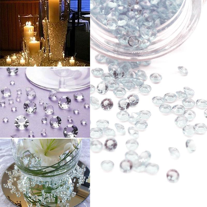 

Party Decoration 2000pcs 4mm Mini Tiny Diamond Confetti Acrylic Crystals Wedding DIY Crafts Embellishments
