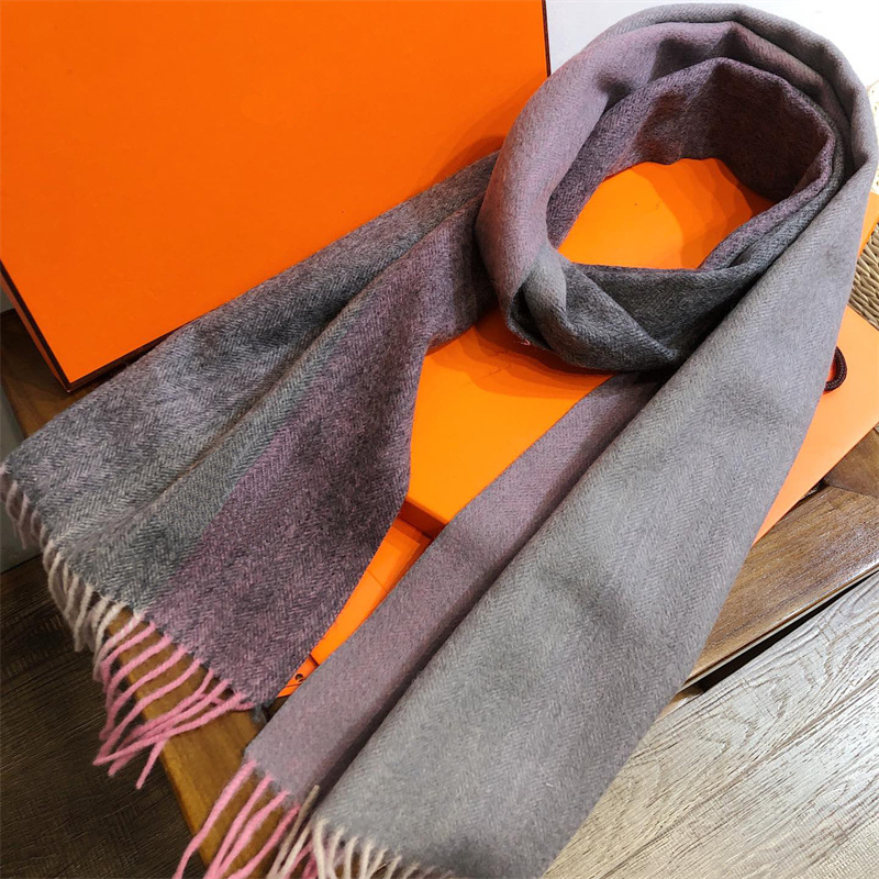 

Designers Womens Cashmere Scarf High Quality Fashion Silk Scarves Luxury Letter H Wool Print Pashminas Winter Scarfs With 180cm, Blue;gray