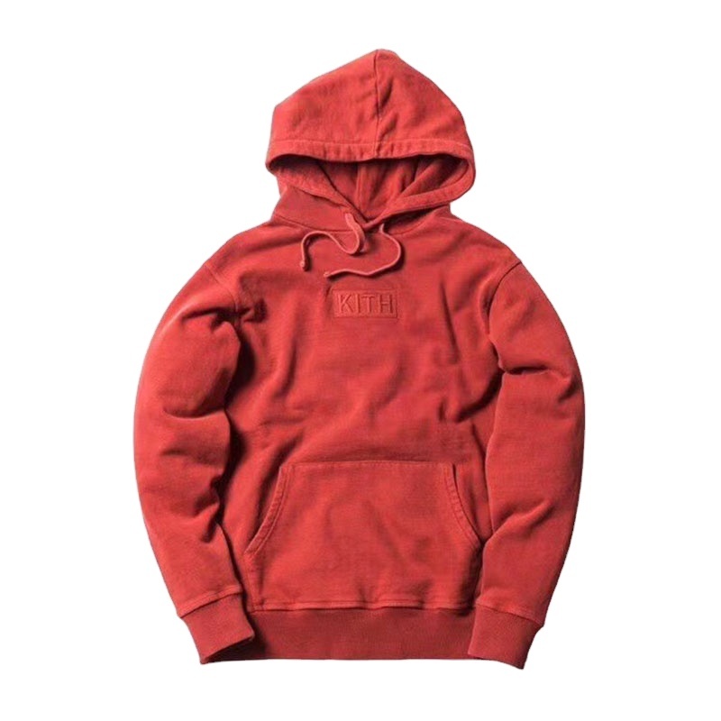 

High Quality Thick Kith Box Hoodie Men WomenEmbroidery Black Red Pink KITH Sweatshirts Casual Loose Pullover