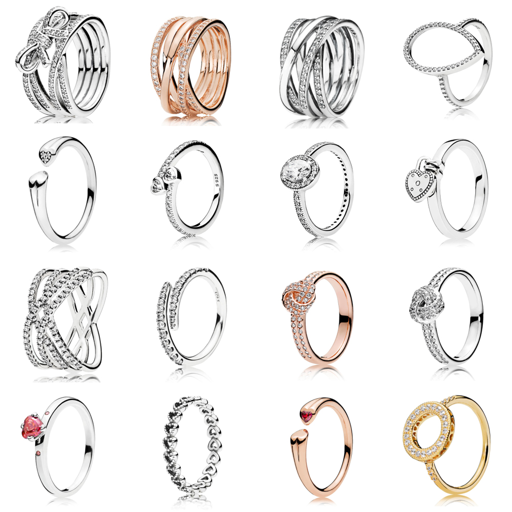 

NEW 2021 100% 925 Sterling Silver190995CZ DELICATE SENTIMENTS Ring and luxurious DIY Women Original Bracelet Fashion Jewelry Gift