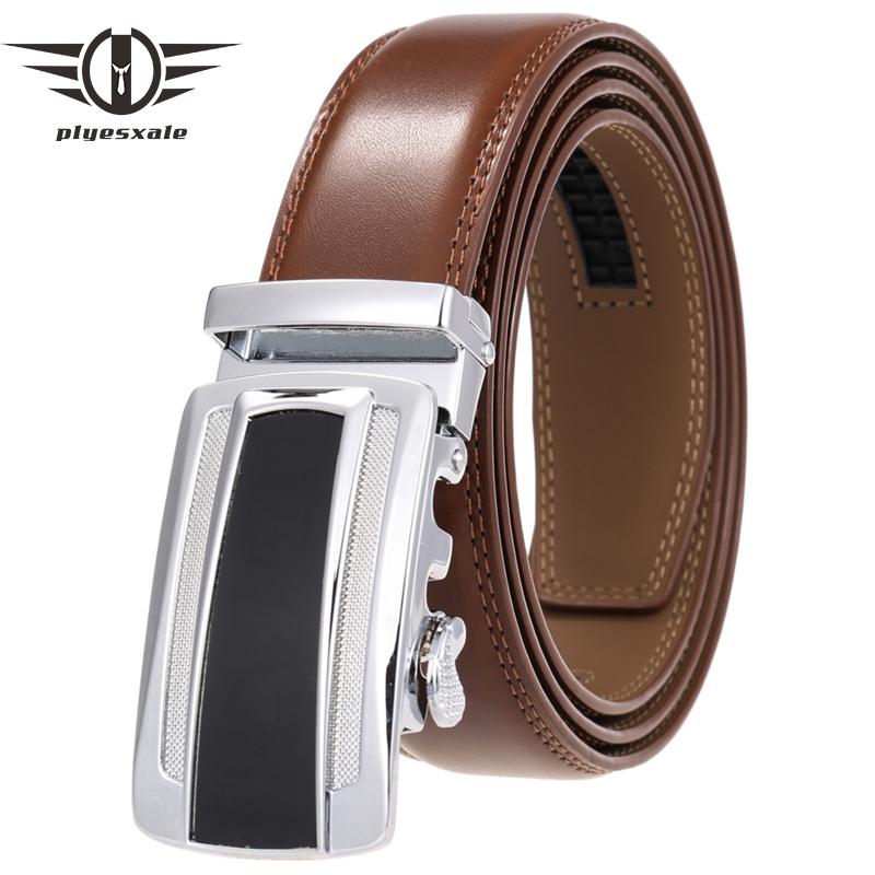 

Belts Men's Fashion Classic Cow Genuine Leather For Men Luxury Designer Alloy Automatic Buckle Strap Male High Quality B449, Black;brown