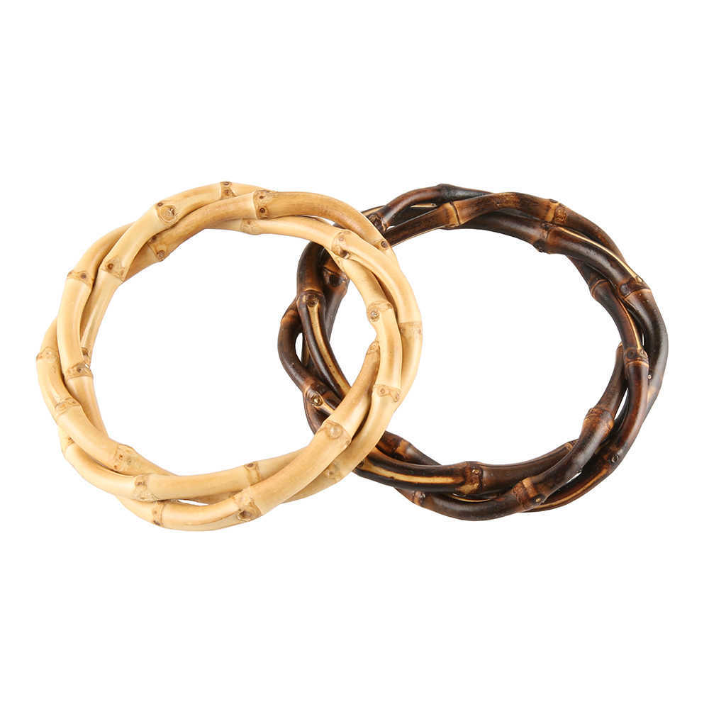 

Unique Handmade Twisted Natural Bamboo Root Bangle Bracelet Q0719