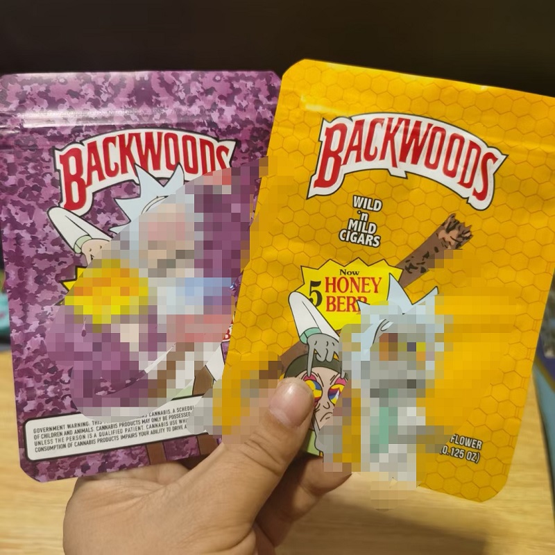 

3.5g Backwoods bag budheads Blue Dream white gorilla medicated edibles Smell Proof Resealable Zipper gummy dry herb Mylar Bags