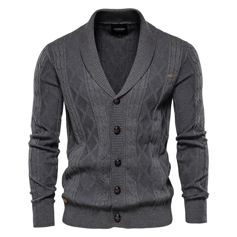 

Men's Sweaters 2021 Spring And Autumn Cardigan European Style Fashion Wild Thick Sweater Tide Large Size, White;black