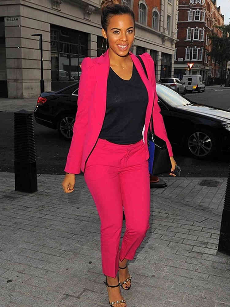Cheap Bulk Ladies Red Trouser Suit UK 