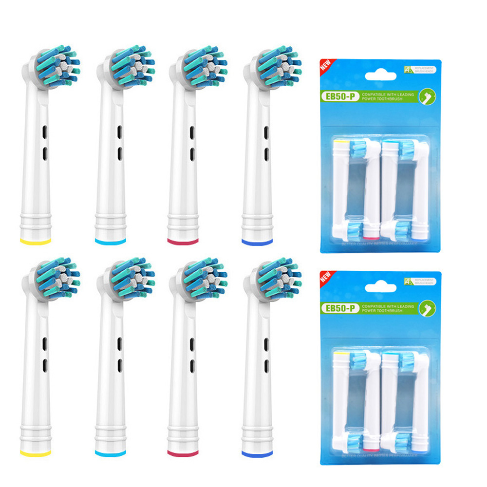 

Replacement Brush Heads For Cross Action Pro 1000/9600/ 5000/3000/1500 Smart Electric Toothbrush EB50-P 5 Packs
