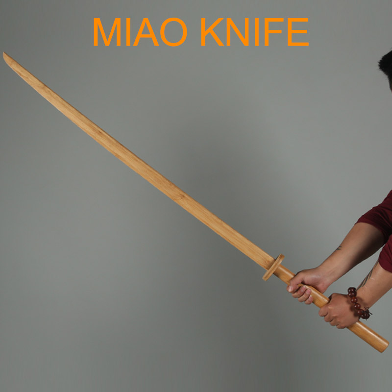 

MIAO KNIFE Dao wooden bamboo Katana Two handed martial arts Sword Chinese Kungfu Qi family