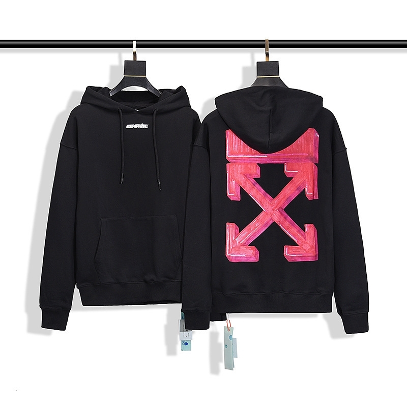 

Sweatshirts Men's Hoodie Tide Off Hooded Sweater Watercolor Crayon Arrstyle Graffiti Autumn and Wo Loose 71pz, Black