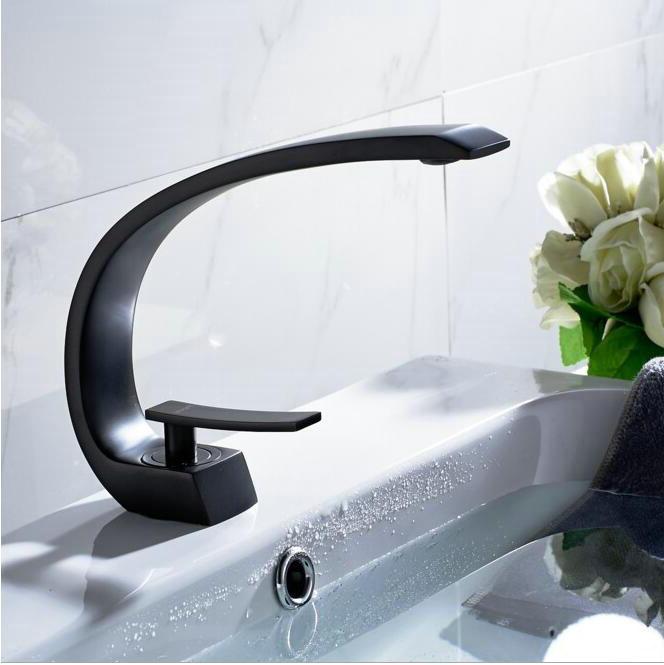 

Bathroom Sink Faucets Brass Faucet Single Handle Chrome /Black/Brush Nickel Vessel Mixer Tap JM052