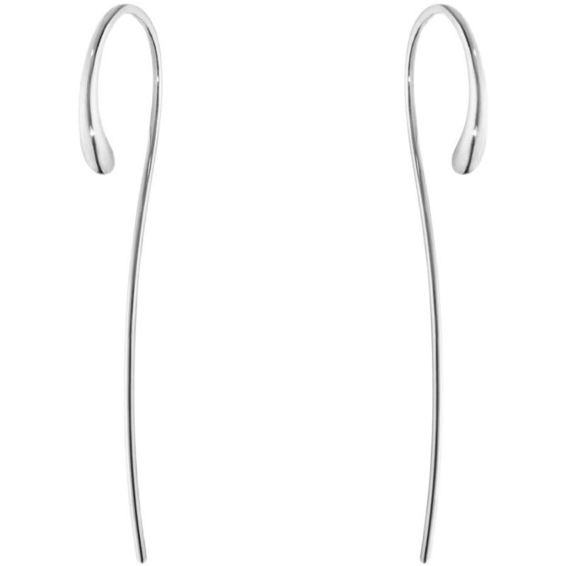 

European And American Style Stud 925 Sterling Silver Earrings Curve Design Simple Light Fashion All-Match Jewelry Accessories