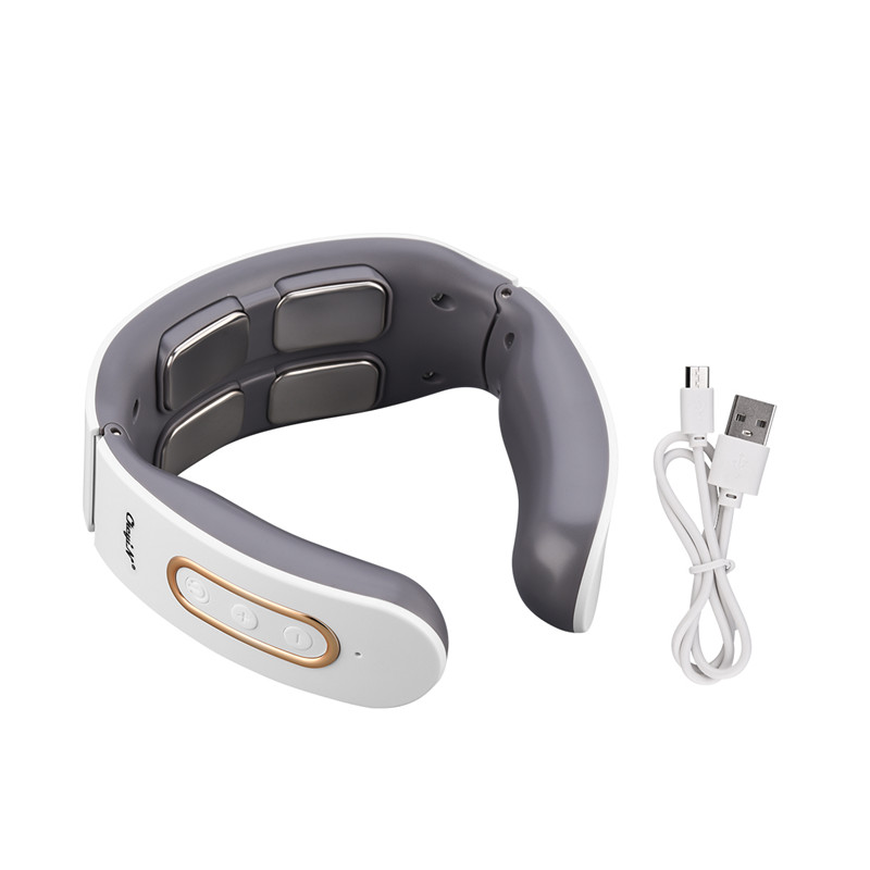 

Smart Electric Neck and Shoulder Pulse Massager TENS Wireless Heat Cervical Vertebra Relax Pain Relief Kneading Massage Machine