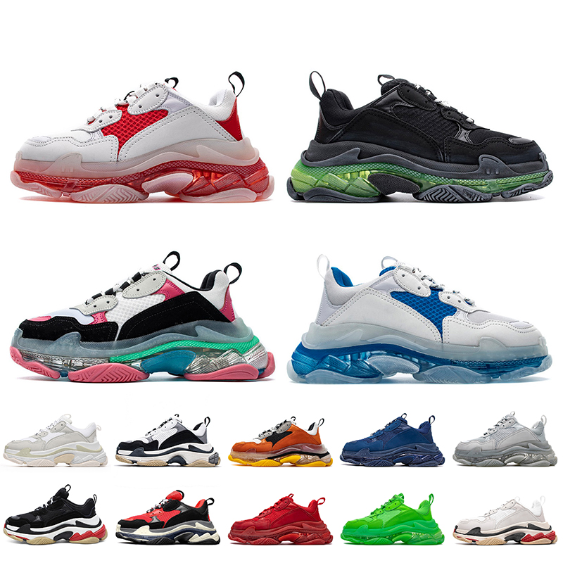 

Luxury Designer Shoes Triple s Womens Mens Clear Sole Dad 17FW Paris Sneakers Casual Shoe Balenciagas Crystal Bottoms Tripler Loafers Platform Trainers Van 36-45, A25 logo 36-40