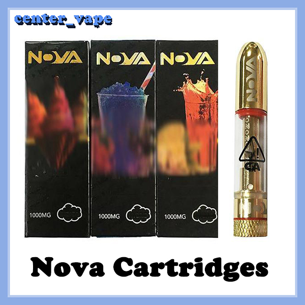 

Nova Cartridges Vape atomizer 13 colors 0.8ml 1.0ml Ceramic Coils Empty Atomizers Glass cartridge 510 Tank for Thick Oil