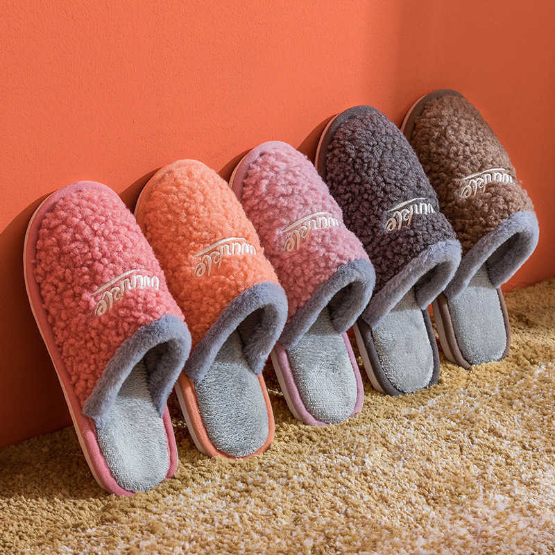 

New Autumn Winter Women Men Slippers Bottom Soft Insole Home Shoes Thick Slippers Indoor Non-slip Slide Comfortable Footwear H0827, Chocolate