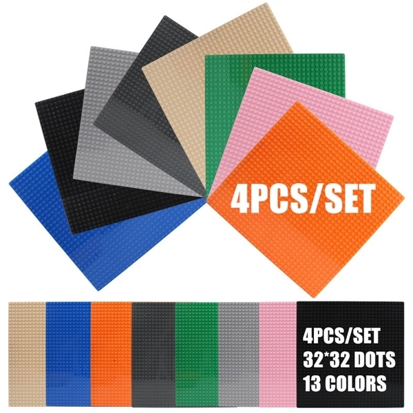 

4PCS Classic Base Plates 13 Colors Compatible 32*32 City Building Blocks Construction Toys Baseplates For Children Dots Juguetes 1008