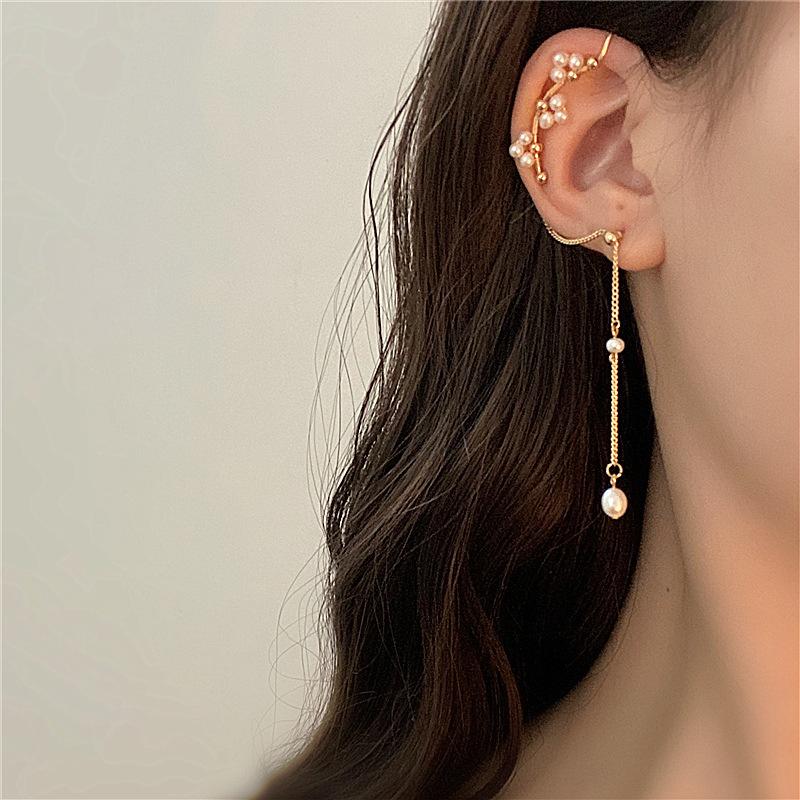 

Dangle & Chandelier XIALUOKE S925 Needle Bohemia Geometric Freshwater Pearls Pendant Ear Bone Tassel Earring For Women Vintage Jewelry Acces
