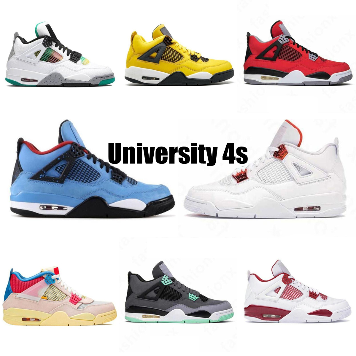 

High Quality University Blue Fire Red 4 4s Men Women Basketball Shoes Cactus Jack Black Cat Metallic Orange Pine Green Paris Trainers Mens Sneakers