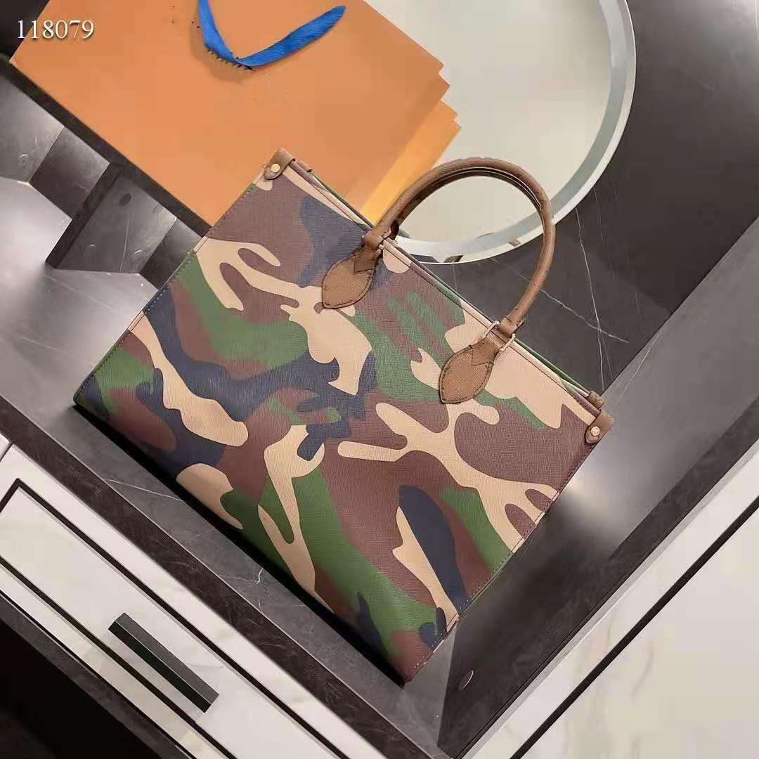

High quality designer women's one shoulder camouflage bag, portable size 41cm