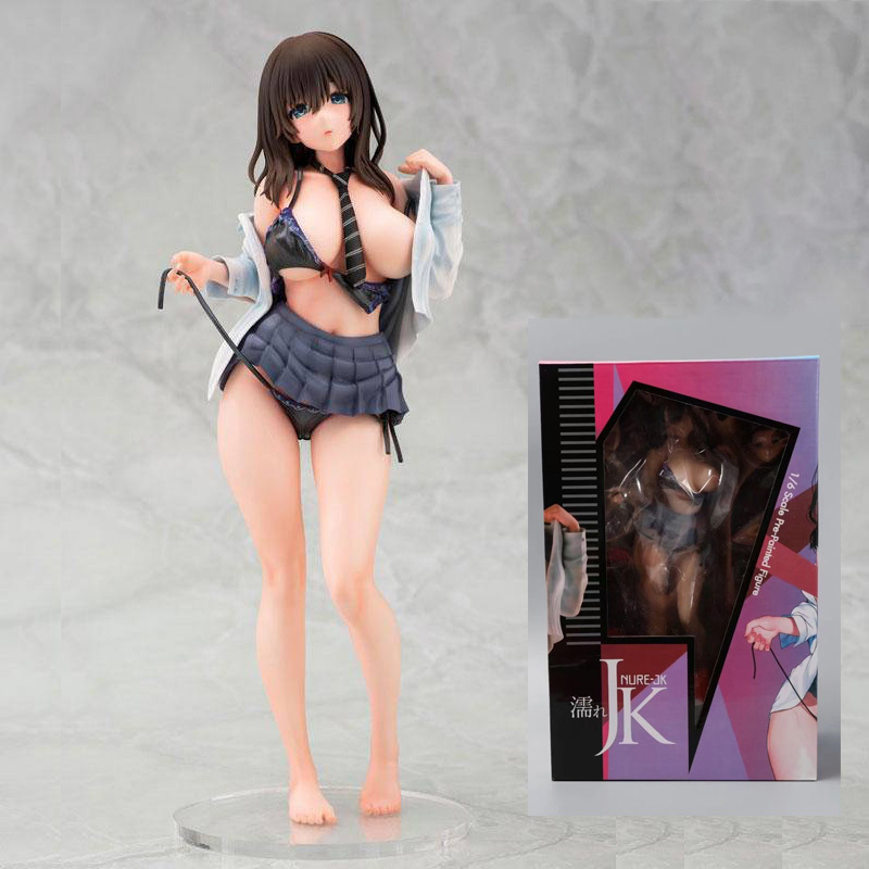 

Anime DAIKI Mataro Wet NURE JK Kuromine Aya Sexy Girl PVC Action Figure Japanese Toy Adult Statue Collection Model Doll Gifts Q0522, No retail box