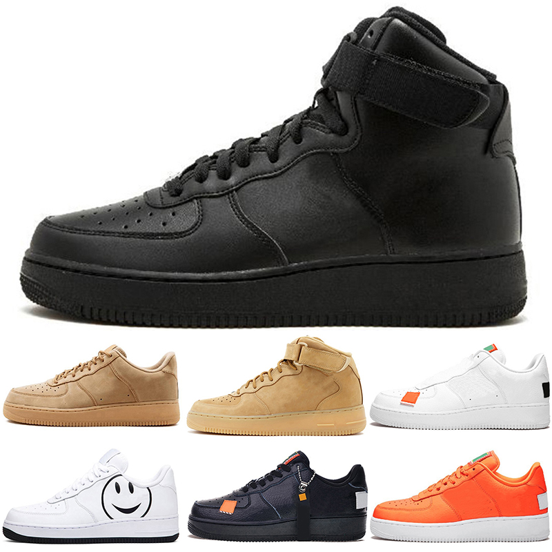 

fashion men women running shoes force low high white black wheat Have a day Just Orange yellow Utility red Volt outdoor walking trainers sneakers, Just white