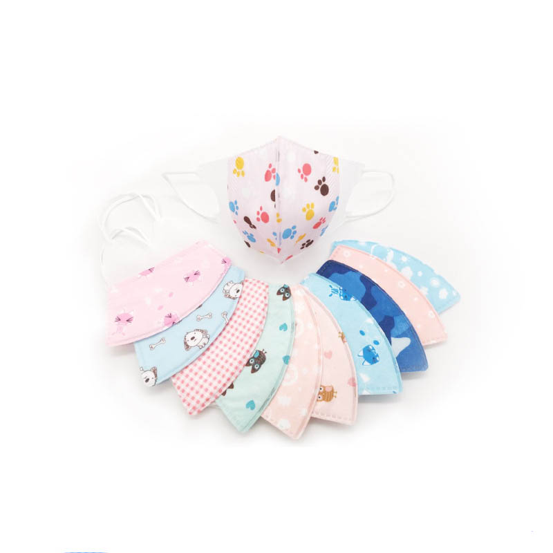 

Classic Designer Face Mask Children masks dustproof 3-layer protection cartoon printing