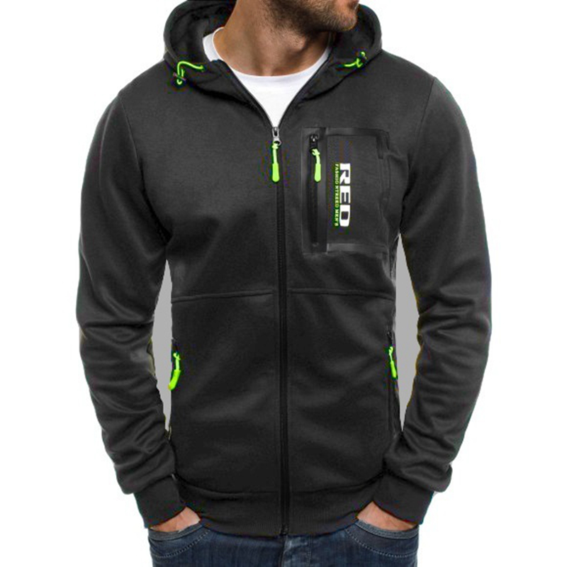 

Men's Hoodies & Sweatshirts New Men's Fashion Hooded Solid Color Slim Fit Sweatshirt, Dark grey