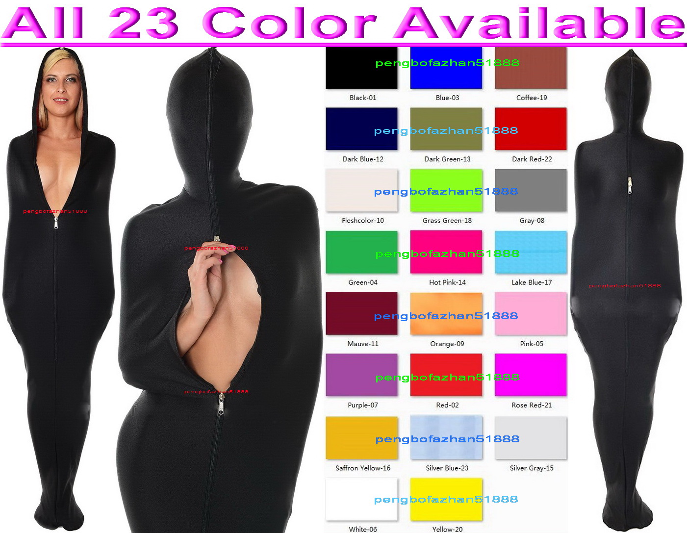 

Unisex Mummy Costumes Sleeping Bag Full Outfit Sexy 23 Color Lycra Spandex Tights Suit Body Bags Sleepsacks Catsuit Cosplay Costume With Front Extra Long Zip P160, Coffee