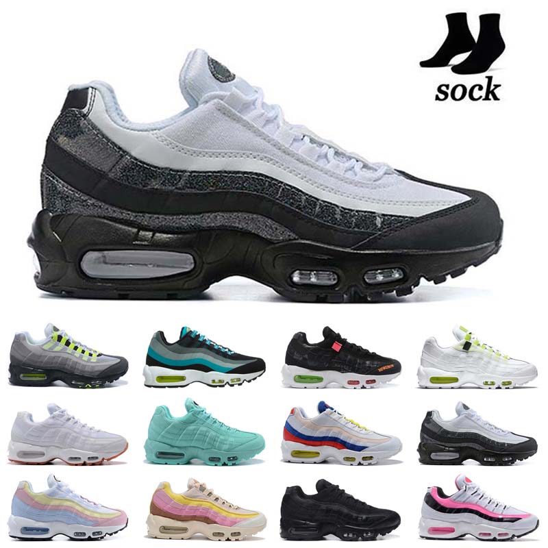 

95s men running shoes 95 triple black white Neon Sean Wotherspoon Greedy mens women trainers outdoor sports sneakers, #19 36-40 red 36-40