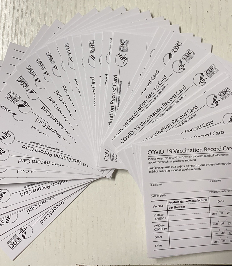 

4*3inch CDC Paper Vaccination Card Files Vaccinated Record Cards Business Cards Fill the Information yourself Blank CDC Paper Card