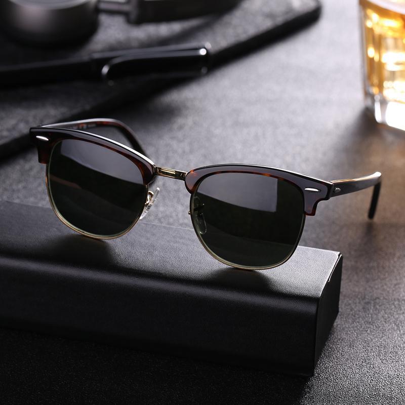 

Sunglasses Cubojue Polarized Male Women 2021 Brand Designer Polarizing Green Glass Anti Scratch Black1