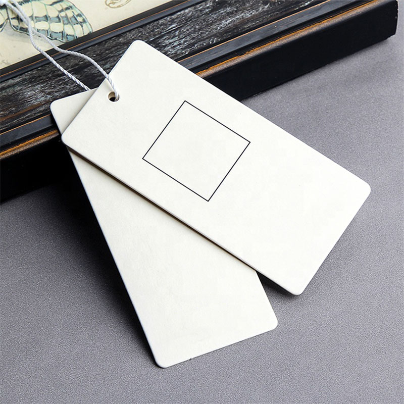 

Sewing Notions Firm recycled white paper hang tag eyelet rope custom printed swingtag price/name/brand/t-shirt/clothing/hoodies tags labels